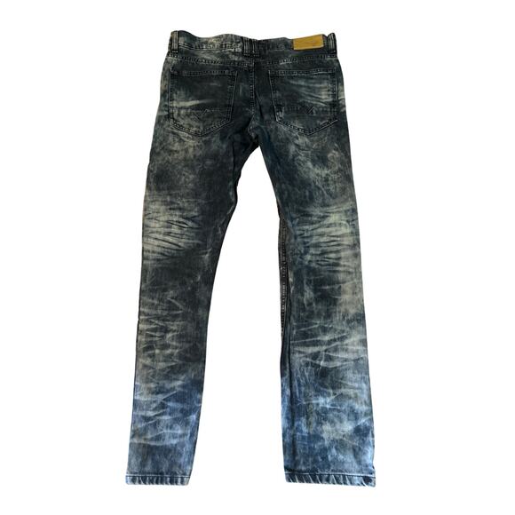 GUC L.A.B. Men's Blue Jeans Distressed 100% Cotton Slim Straight Size 34x34 - Picture 2 of 6